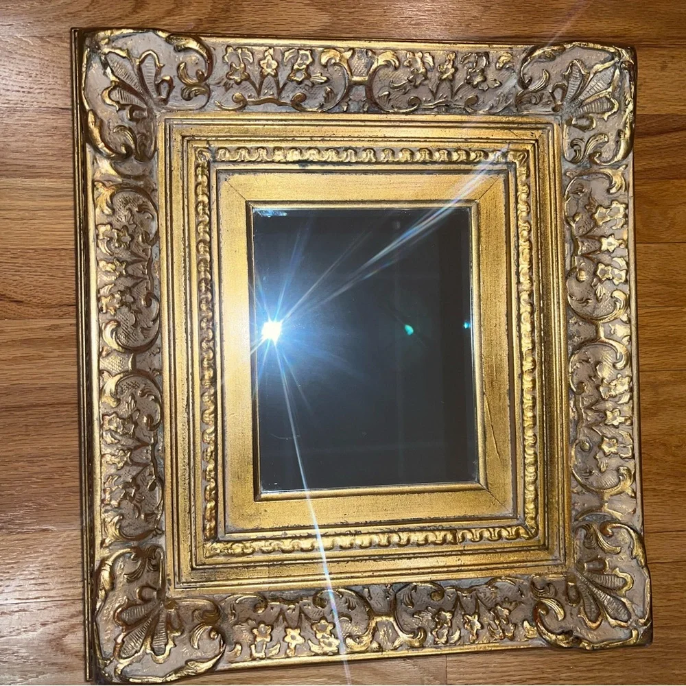 Ornate Gold Square Mirror
